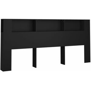 Berkfield Home - Mayfair Headboard Cabinet Black 220x18.5x104.5 cm