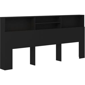 Berkfield Home - Mayfair Headboard Cabinet Black 220x19x103.5 cm