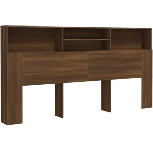 BERKFIELD HOME Mayfair Headboard Cabinet Brown Oak 200x19x103.5 cm