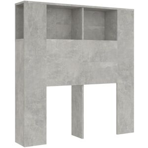 Berkfield Home - Mayfair Headboard Cabinet Concrete Grey 100x18.5x104.5 cm