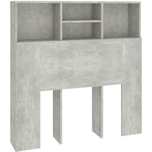 Berkfield Home - Mayfair Headboard Cabinet Concrete Grey 100x19x103.5 cm