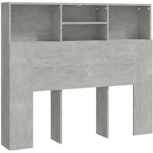 Berkfield Home - Mayfair Headboard Cabinet Concrete Grey 120x19x103.5 cm