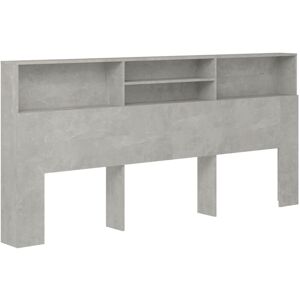 BERKFIELD HOME Mayfair Headboard Cabinet Concrete Grey 220x19x103.5 cm