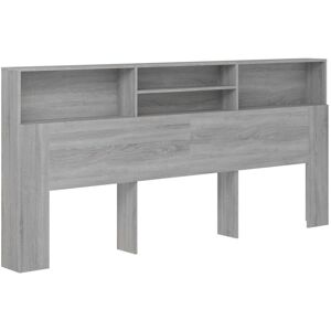 Berkfield Home - Mayfair Headboard Cabinet Grey Sonoma 220x19x103.5 cm
