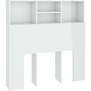 Berkfield Home - Mayfair Headboard Cabinet High Gloss White 100x19x103.5 cm