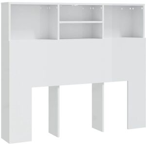 Berkfield Home - Mayfair Headboard Cabinet High Gloss White 120x19x103.5 cm