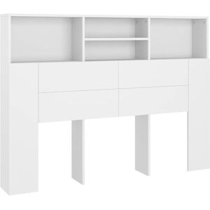 Berkfield Home - Mayfair Headboard Cabinet White 140x19x103.5 cm