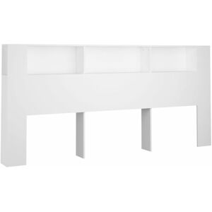 Berkfield Home - Mayfair Headboard Cabinet White 220x18.5x104.5 cm