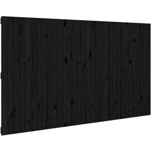 BERKFIELD HOME Mayfair Wall Headboard Black 204x3x110 cm Solid Wood Pine