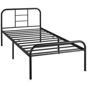 3ft Single Metal Bed Frame Iron Bed Foundation,Black - Yaheetech