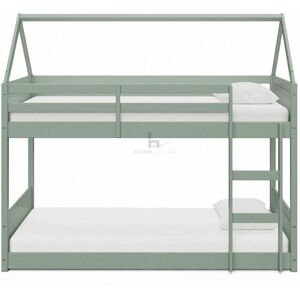 HOME DETAIL Miller Green Wooden House Bunk Bed