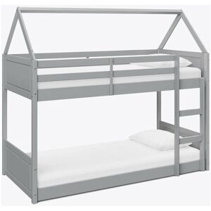 HOME DETAIL Miller Grey Wooden House Bunk Bed