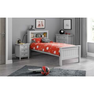 ASHFIELD WHITE BEDS New England Dove Grey Lacquer Bookcase Bed Frame - Single 3ft (90cm)