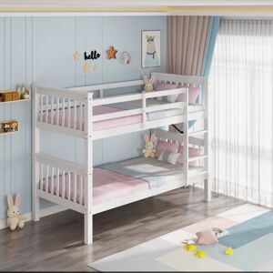 SLUMBERWORX Oliver white wooden bunk bed – single - White