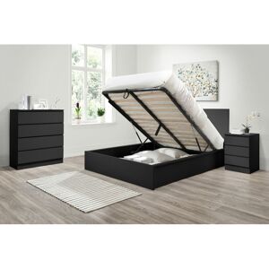 BIRLEA FURNITURE Oslo Double Ottoman Bed Black - Black