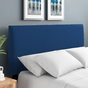 Serene Living - Plain Victoria Plush Velvet 4ft6 Double 20' Headboard - Blue