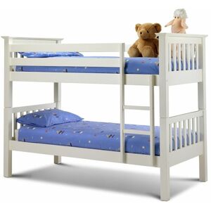 ASHFIELD BUNK BEDS Premium Stone White Finish Shaker Style Bunk Bed 2 x 3ft (90cm) - Best Seller