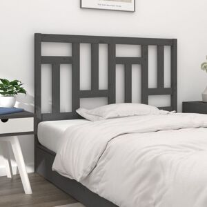 Royalton - Bed Headboard Grey 145.5x4x100 cm Solid Wood Pine