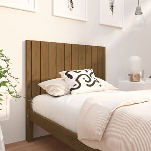 Bed Headboard Honey Brown 105.5x4x100 cm Solid Wood Pine - Royalton