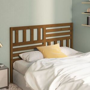 Bed Headboard Honey Brown 156x4x100 cm Solid Wood Pine - Royalton