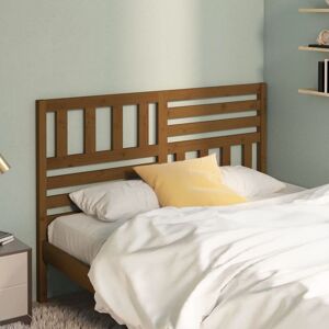 Bed Headboard Honey Brown 166x4x100 cm Solid Wood Pine - Royalton