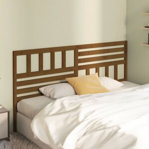 Bed Headboard Honey Brown 206x4x100 cm Solid Wood Pine - Royalton