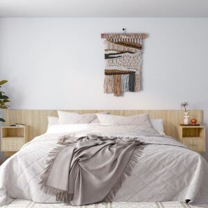 Bed Headboard with Cabinets Sonoma Oak Engineered Wood - Royalton