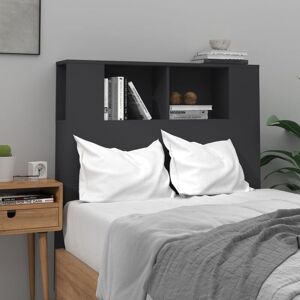 Royalton - Headboard Cabinet Black 100x18.5x104.5 cm