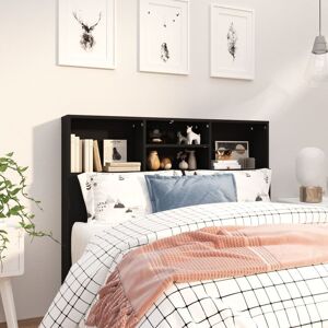 Royalton Headboard Cabinet Black 120x19x103.5 cm