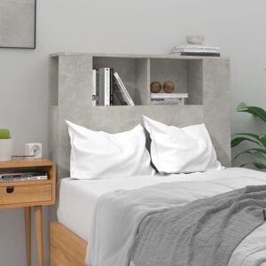 Royalton - Headboard Cabinet Concrete Grey 100x18.5x104.5 cm