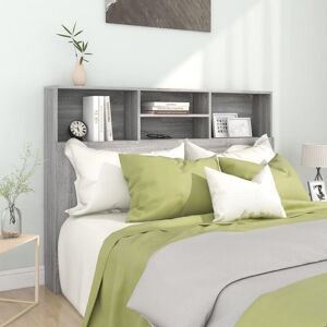 Headboard Cabinet Grey Sonoma 140x19x103.5 cm - Royalton