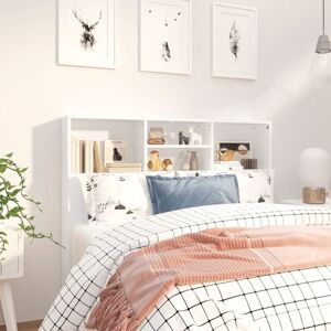 Headboard Cabinet White 120x19x103.5 cm - Royalton