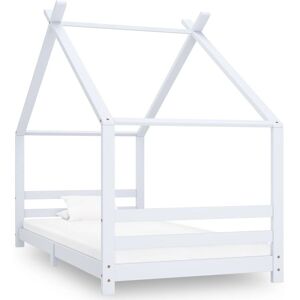 BERKFIELD HOME Royalton Kids Bed Frame White Solid Pine Wood 90x200 cm