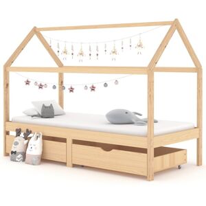 Berkfield Home - Royalton Kids Bed Frame with Drawers Solid Pine Wood 90x200 cm