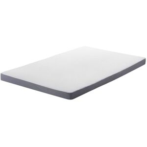 Beliani - Single Size Foam Mattress 3ft Polyester Cover Soft Filling Zipper White Piccolo - Grey