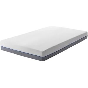 Beliani - eu Single Mattress 3ft White Grey Foam Filling Polyester Cover Glee - Grey