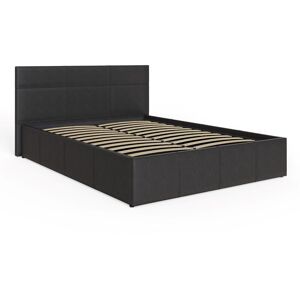 GFW - Side Lift Ottoman Storage Bed 135cm Double Black