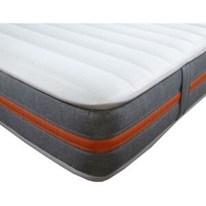 Starlight Beds - Approx 7.5 Inch Deep Orange line Border Eco-Friendly Hybrid Memory Fiber with Bonnel Spring Mattress, 3ft Single 90cm x 190cm