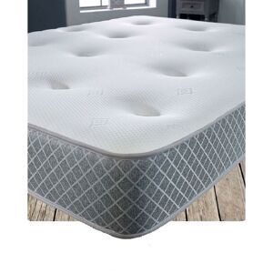 Starlight Beds - Single Memory Foam Mattress. Hybrid 3ft Sprung Hand Tufted Mattress with Grey Border (Single Mattress)
