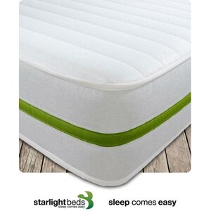 Starlight Beds - Shorty Mattress. Hybrid 8 inch Deep Shorty Eco Friendly Mattress with Memory Fibre and Springs. 2ft6 x 5ft9 (starlight 06)