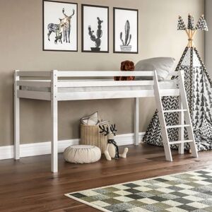 HOME DISCOUNT Sydney 3ft Single Solid Pine Wood Bunk Bed, White