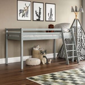 HOME DISCOUNT Sydney 3ft Single Solid Pine Wood Bunk Bed, Grey