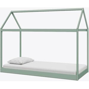 HOME DETAIL Taylor Pastel Green Wooden Kids House Bed