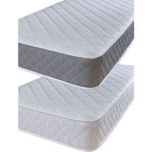 eXtreme comfort ltd The Cooltouch Essential Double Diamond Grey Micro Quilted Spring Mattress , 2ft6 by 5ft9 Shorty Small Single