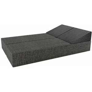 VISCO THERAPY Thick Floor Futon Mattress in Grey. Stacking Futon Mattress, Foam Guest Double Bed, Can Split into 2x Single Beds.