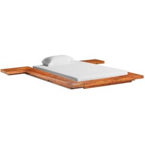 SWEIKO Japanese Futon Bed Frame Solid Acacia Wood 100x200 cm FF3056420UK