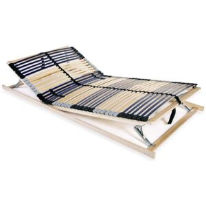 SWEIKO Slatted Bed Base with 42 Slats 7 Zones 100x200 cm FSC VDTD12407