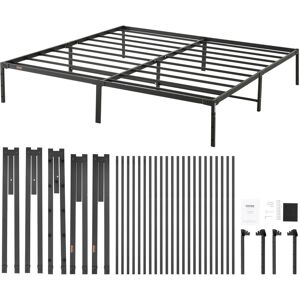 VEVOR 14 Inch King Metal Bed Frame Platform, No Box Spring Needed, 1500 lbs Loading Capacity Embedded Heavy Duty Mattress Foundation with Steel Slat