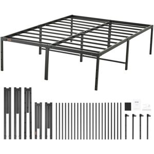 VEVOR 18 Inch Full Metal Bed Frame Platform, No Box Spring Needed, 1500 lbs Loading Capacity Embedded Heavy Duty Mattress Foundation with Steel Slat