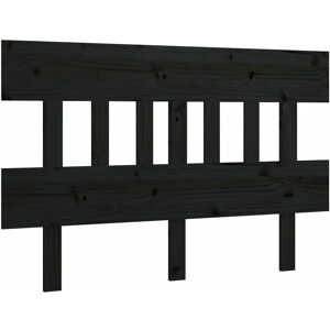 Bed Headboard Black 163.5x3x81 cm Solid Wood Pine Vidaxl Black